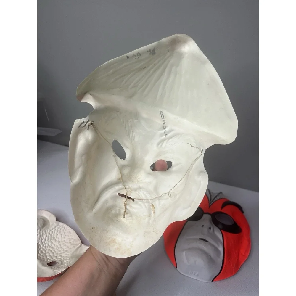 Vtg Halloween Mask Lot Cat, Tiger, Steve Miller, Asian